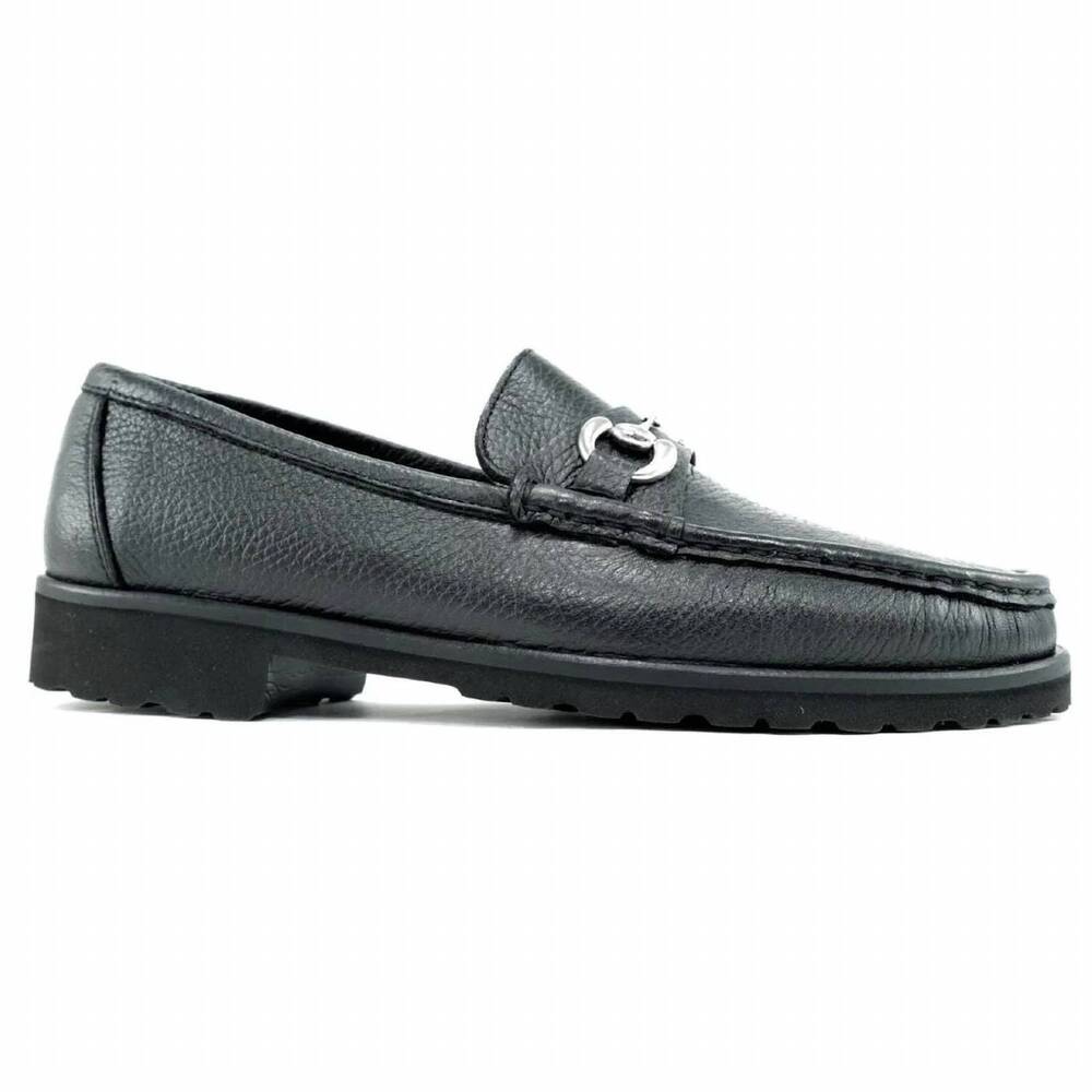 NEW ALAN PAYNE men's walker ii genuine deerskin bit loafer in black
